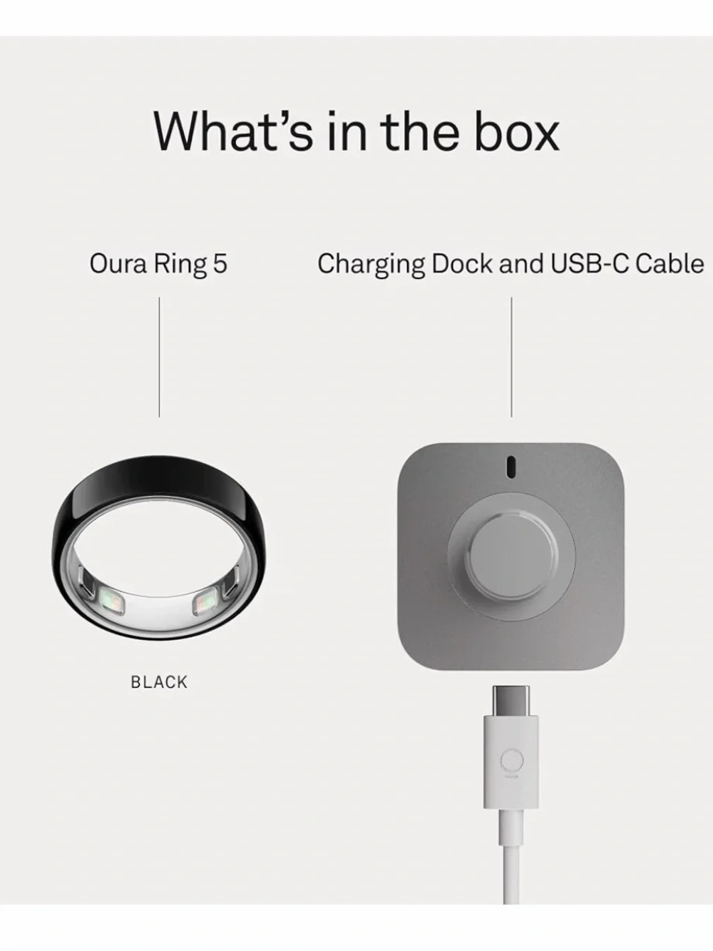 Oura Ring - Black (Fitness & Sleep Tracker)